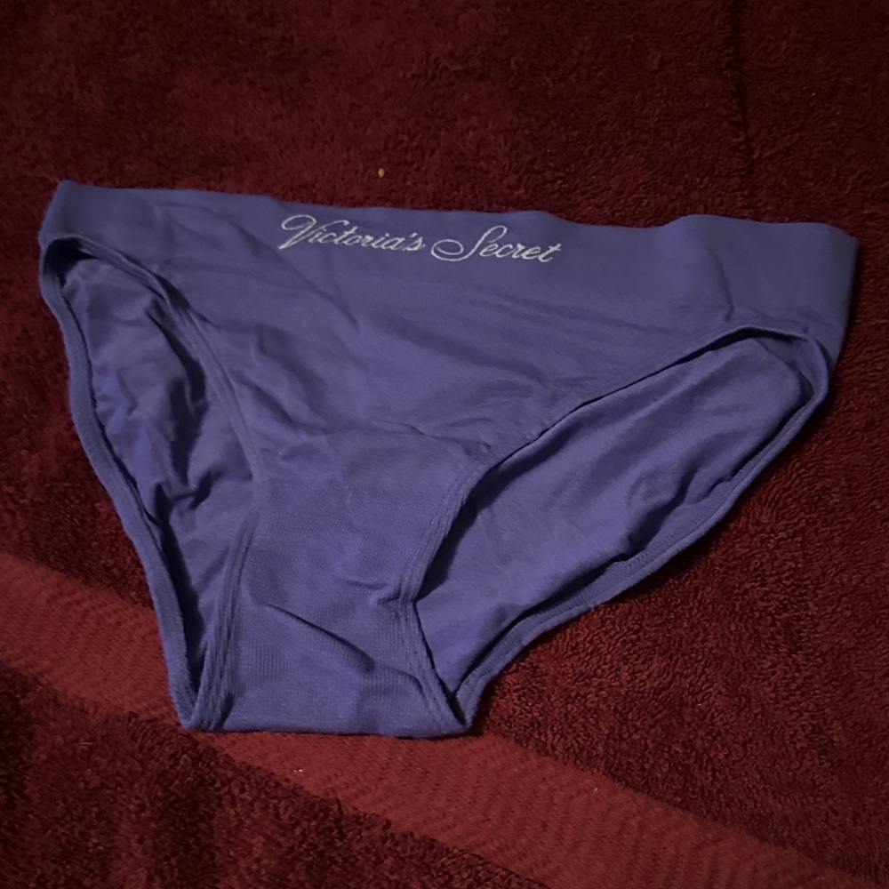 NWOT Victoria's Secret Deep Purple Bikini Brief with Script Logo